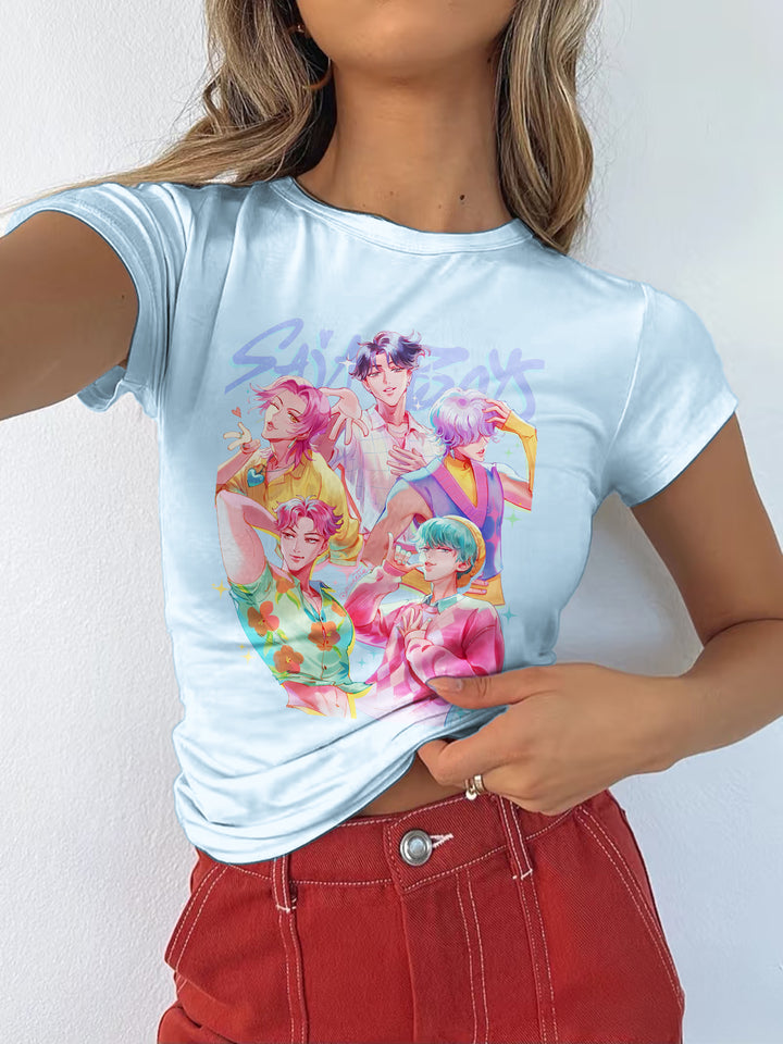 Demon Hunter Tiger Casual Short Sleeve T-Shirt