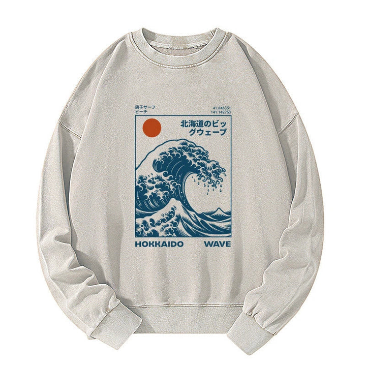 Hokkaido Wave Japan Washed Sweatshirt