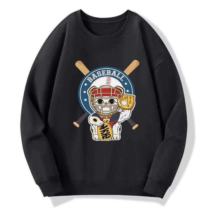 Janpaese Baseball Cat Sweatshirt