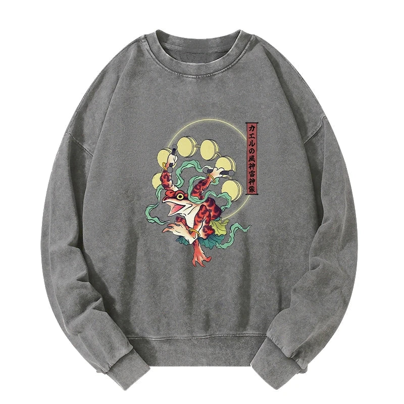 Frog Monster Japanese Washed Sweatshirt