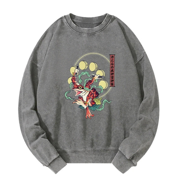 Frog Monster Japanese Washed Sweatshirt