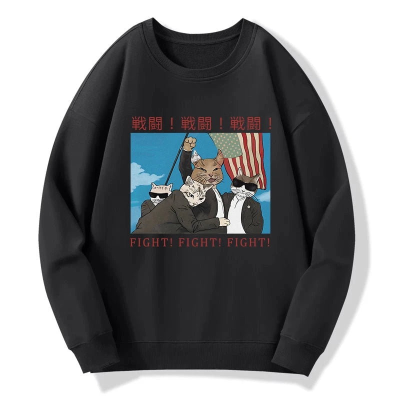 Fight Cat Japanese Sweatshirt