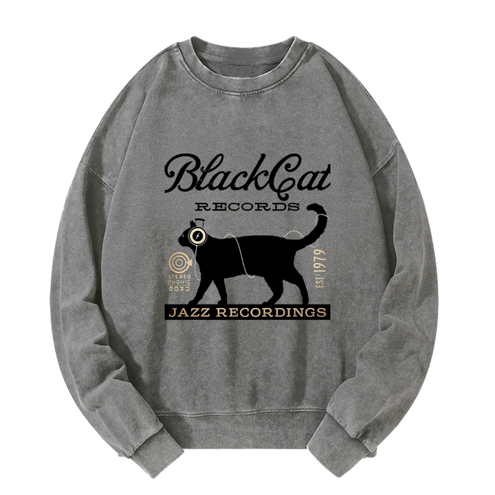 Black Cat Japan Washed Sweatshirt