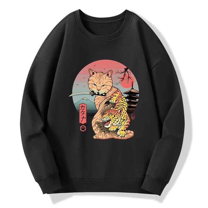 Katana Cat Tattoo Sweatshirt