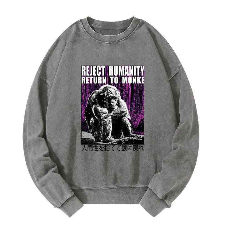 Reject Humanity Return To Monkey Japan Washed Sweatshirt