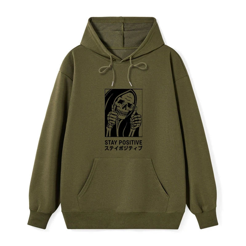 Stay Positive Skeleton Classic Hoodie