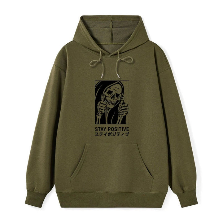 Stay Positive Skeleton Classic Hoodie