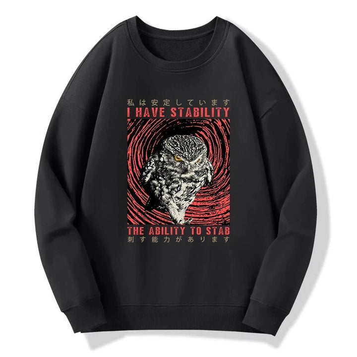 I Have Stability Owl Sweatshirt