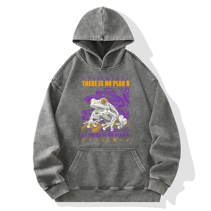 Thers Is No Plan B Frog Washed Hoodie