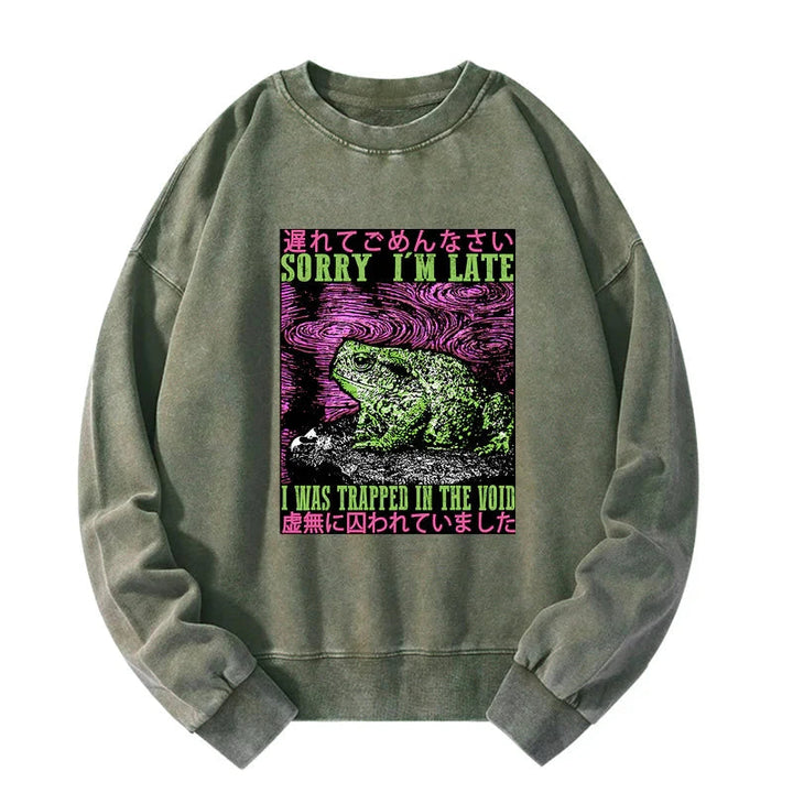 Frogs Trapped In The Void Washed Sweatshirt