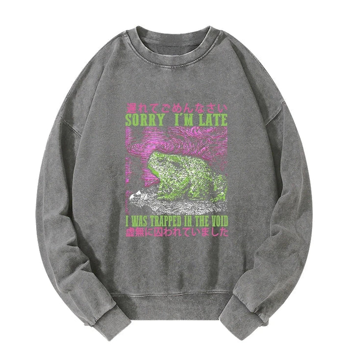 A Frog In Distress Japanese Washed Sweatshirt