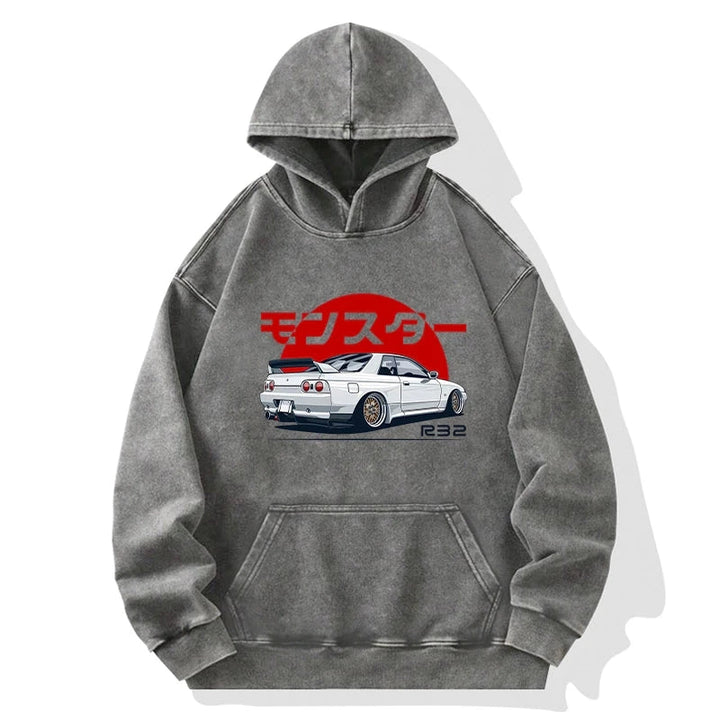 Monster. Skyline R32 GTR Washed Hoodie