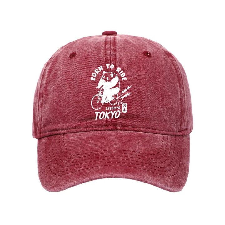 Pandas Ride Bicycles Washed Cap