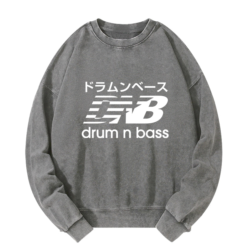 Japanese Drum And Bass Washed Sweatshirt