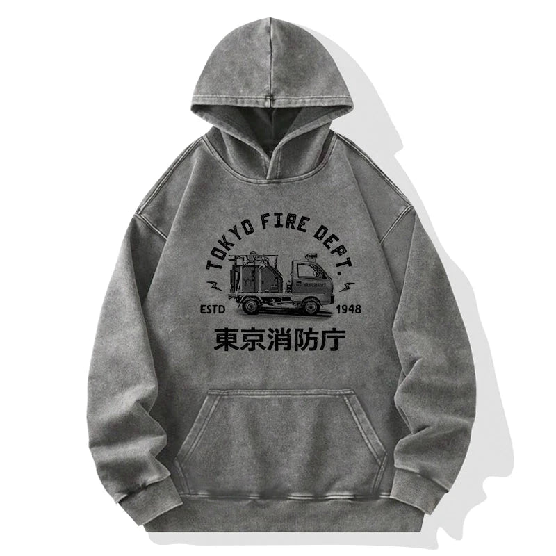 Tokyo Fire Dept Washed Hoodie