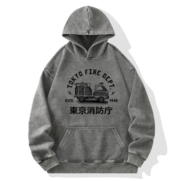Tokyo Fire Dept Washed Hoodie