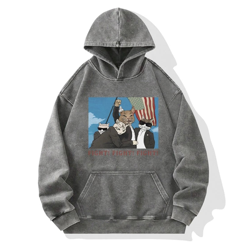 The Great Fight Cat Washed Hoodie