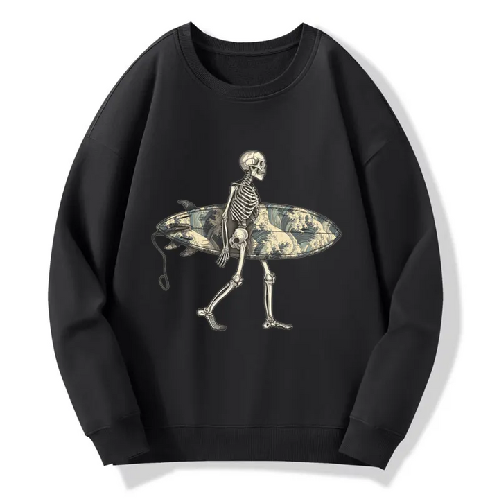 Skeleton Ready To Go Surfing Sweatshirt
