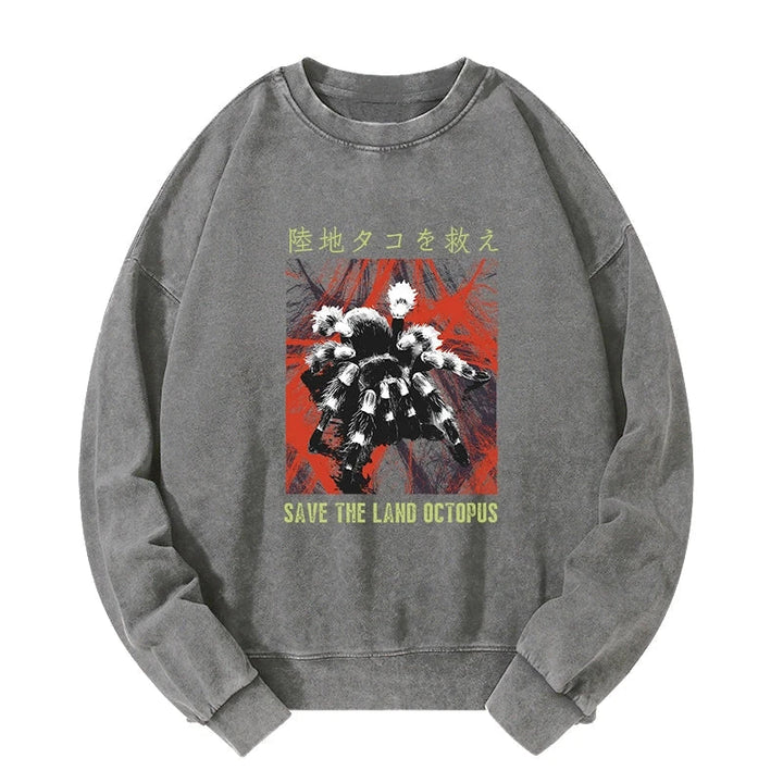 Real Scary Spiders Washed Sweatshirt