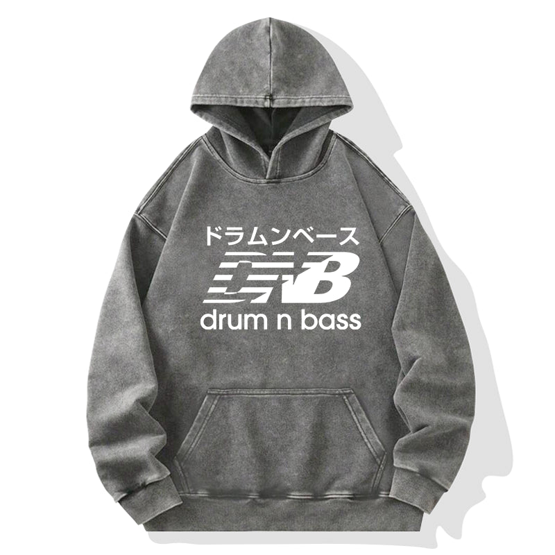 Japanese Drum And Bass Washed Hoodie