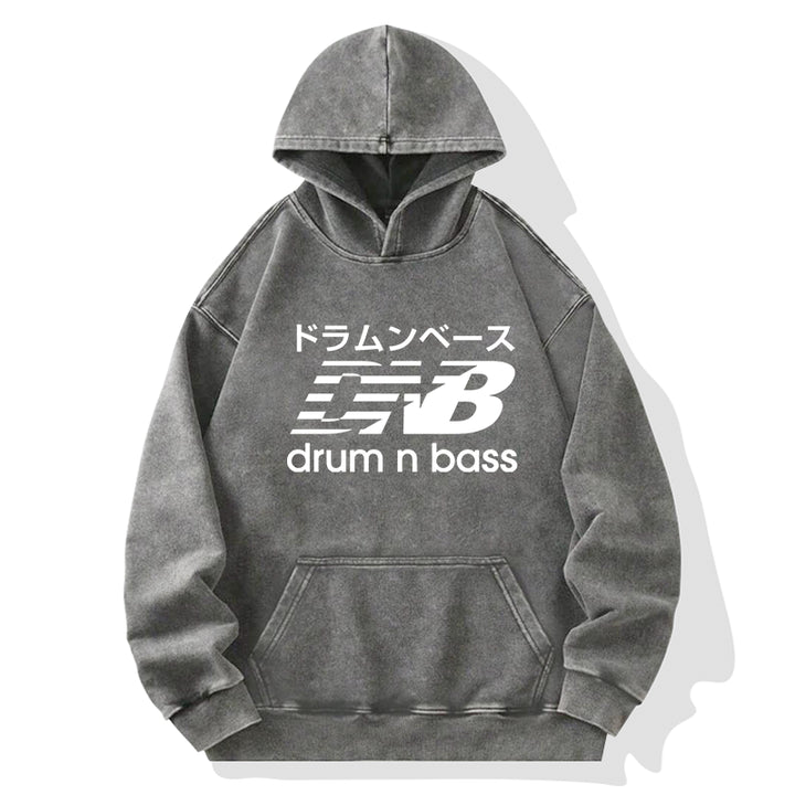 Japanese Drum And Bass Washed Hoodie