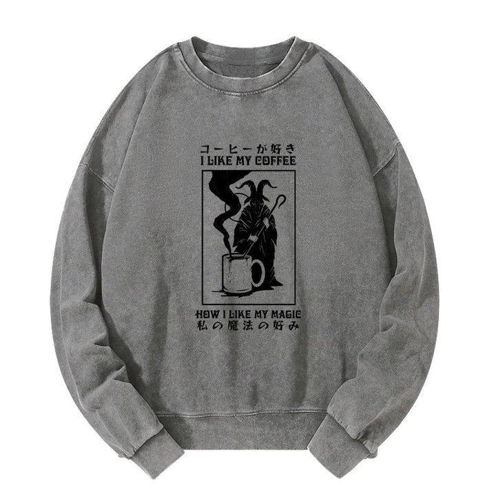 I Like My Coffee Washed Sweatshirt