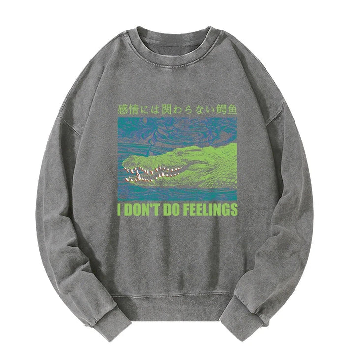 An Emotionless Crocodile Washed Sweatshirt