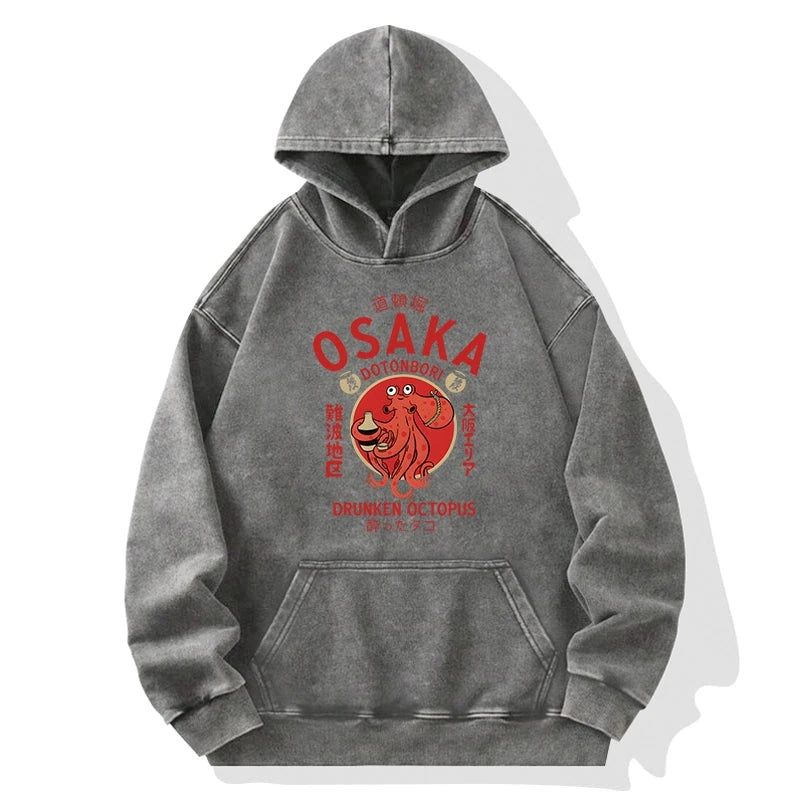 Drunken Octopus Japan Washed Hoodie