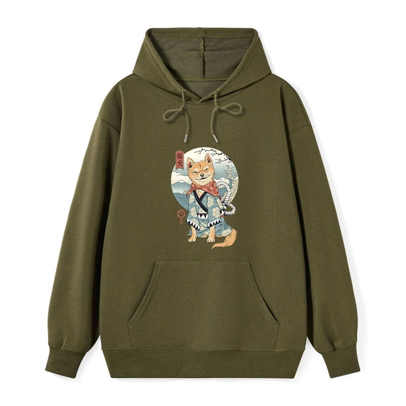 Samurai Shiba Dog Japanese Classic Hoodie