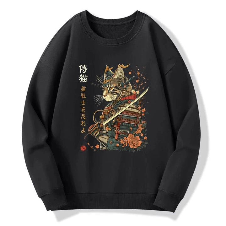 Cat Samurai Japanese Art Sweatshirt