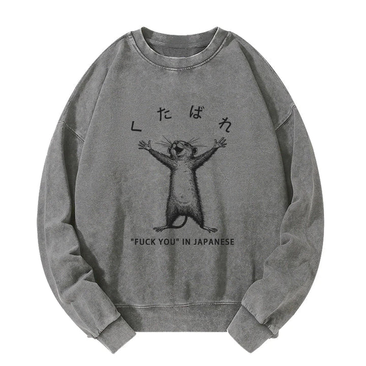 Happy Mouse Japanese Washed Sweatshirt