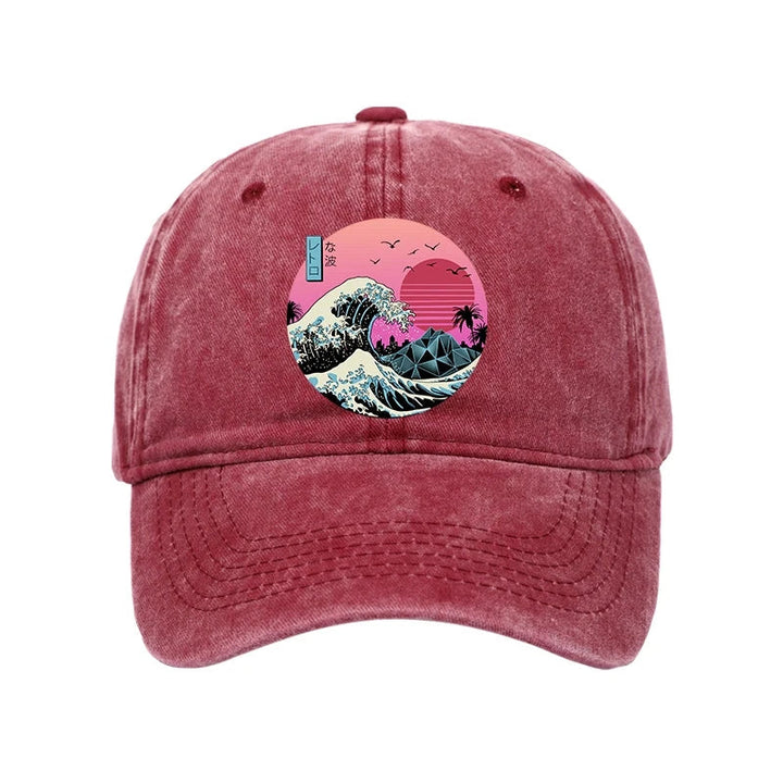 Japanese The Great Retro Wave Washed Cap