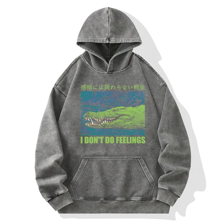 An Emotionless Crocodile Washed Hoodie