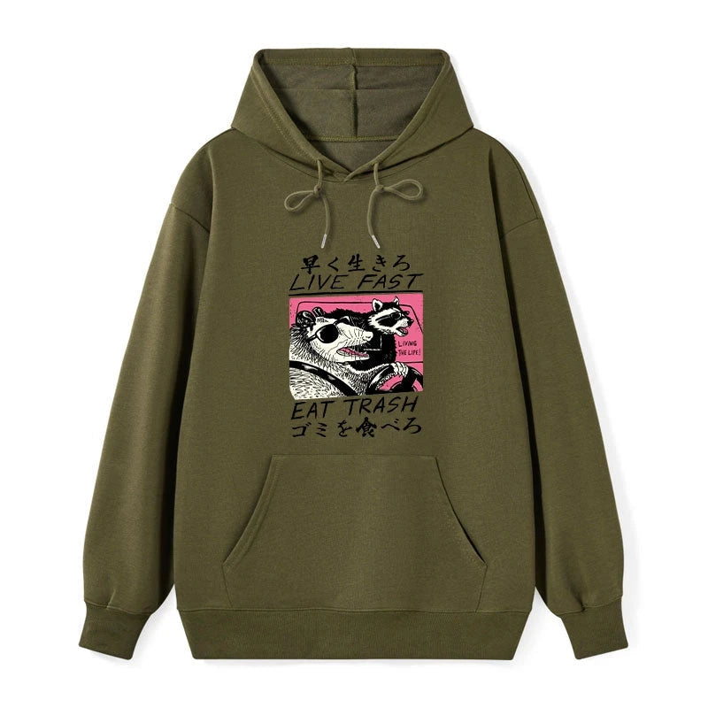 Live Fast Eat Trash Classic Hoodie