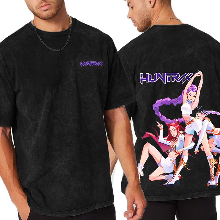 Kpop Demon Huntrix Vintage Print Retro T-shirt