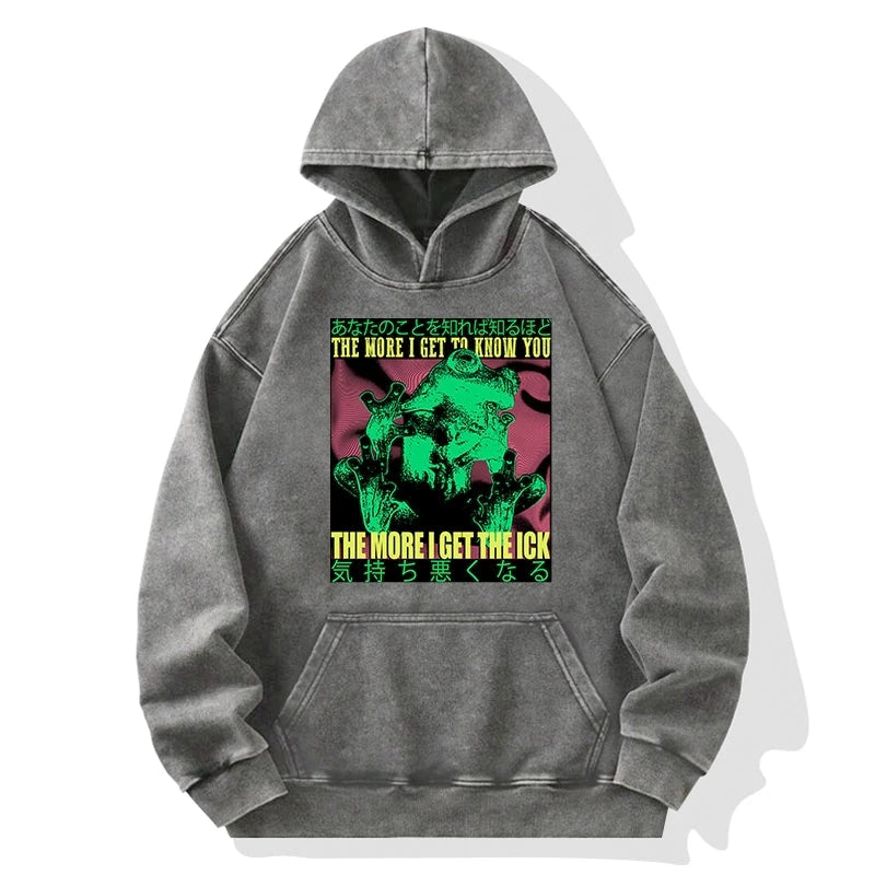 Scary Frog Japanese Washed Hoodie