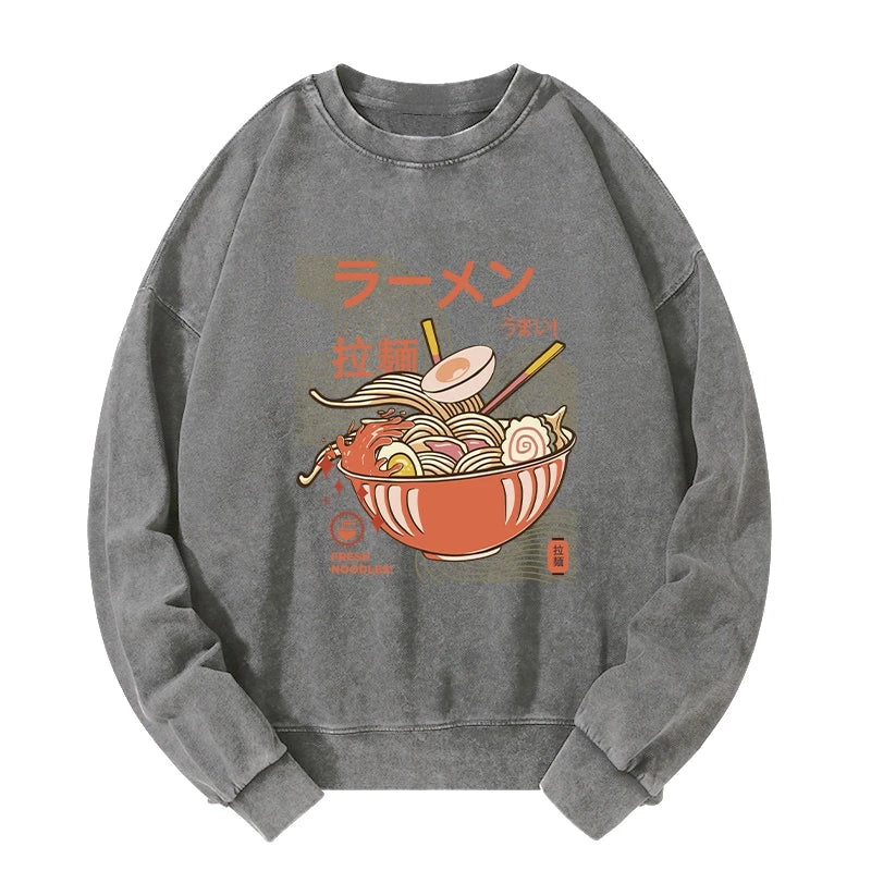 Fresh Ramen Noodles Washed Sweatshirt
