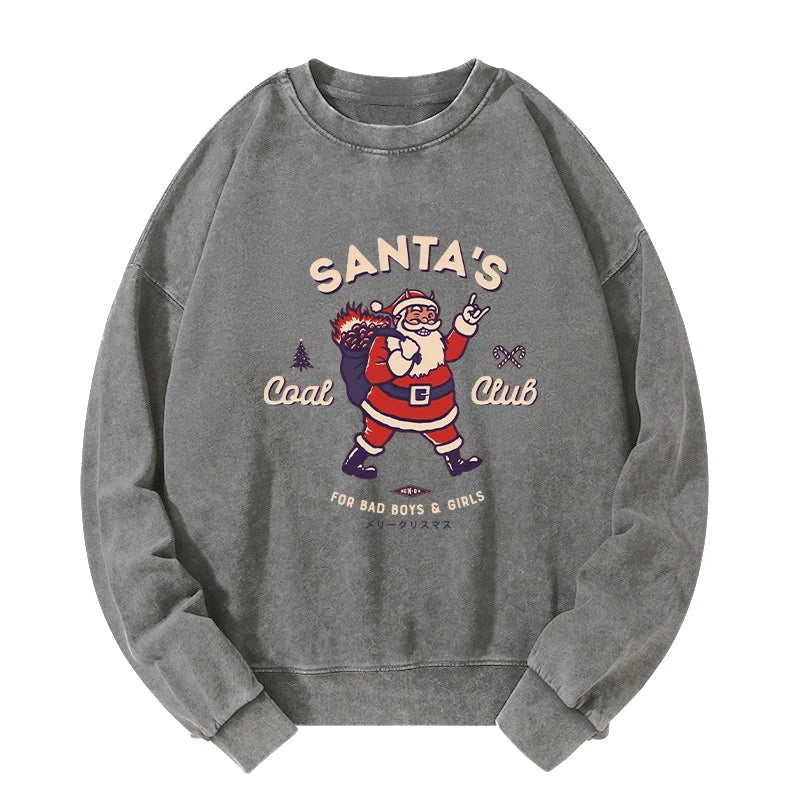 Santa's Coal Club Japan Washed Sweatshirt