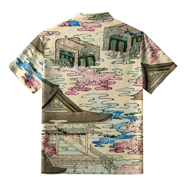 Japanese Courtyard Aloha Hawaiian Shirt