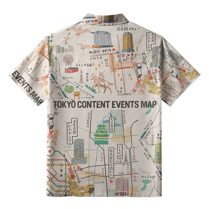 Tokyo Content Events Map Button-up Shirt