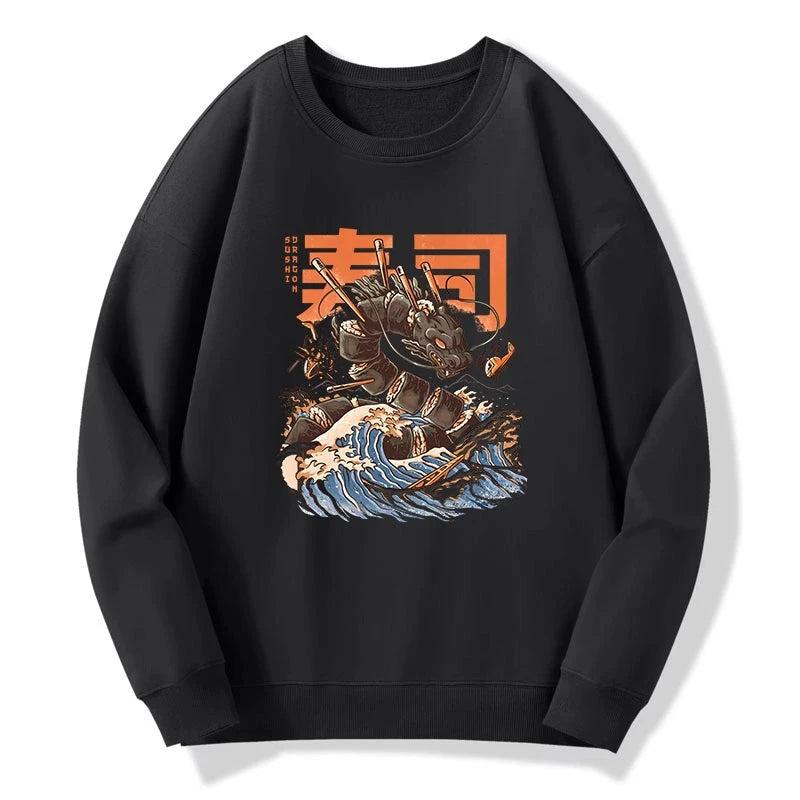 The Great Sushi Dragon Wave Sweatshirt