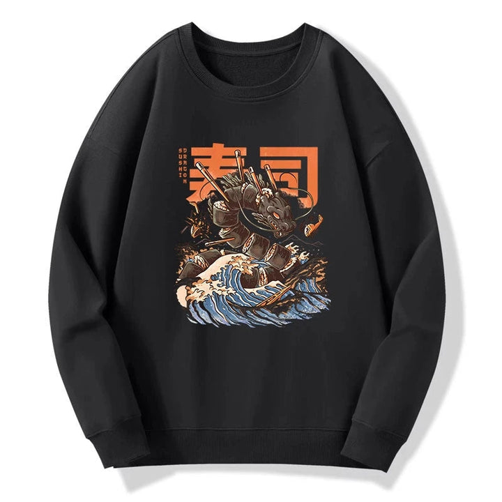 The Great Sushi Dragon Wave Sweatshirt
