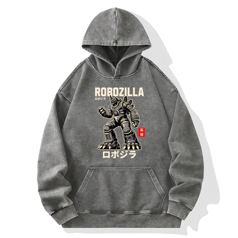 RoboZilla Manga Japanese Washed Hoodie