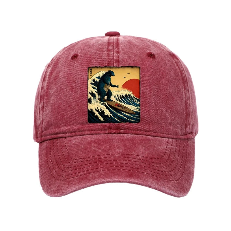 The Great Wave Washed Cap