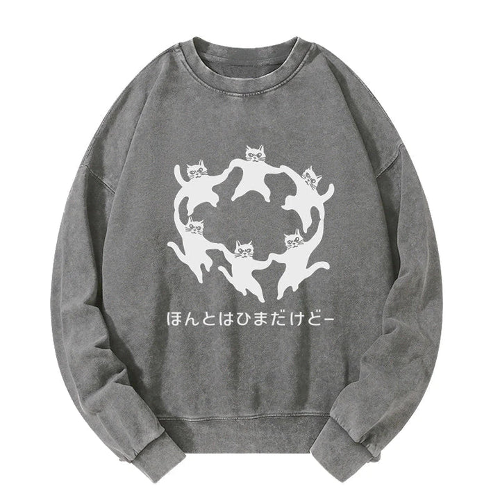 Leisure Cats Japanese Washed Sweatshirt