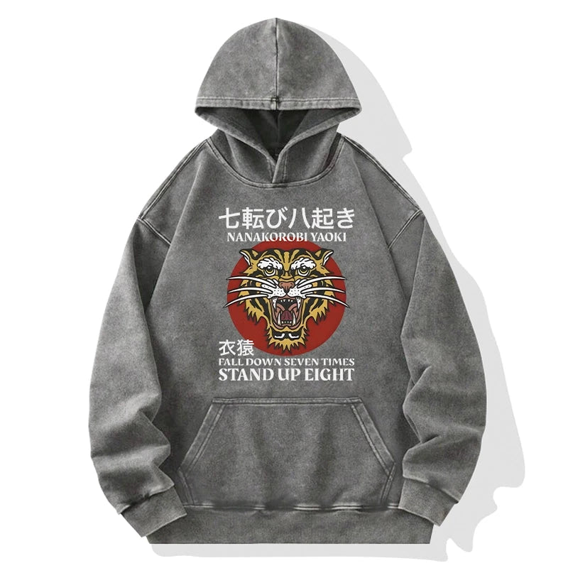 Retro Tiger Washed Hoodie