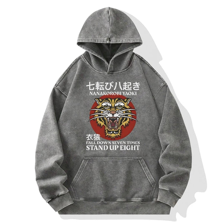 Retro Tiger Washed Hoodie