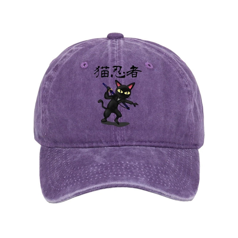 Ninja Cat Washed Cap