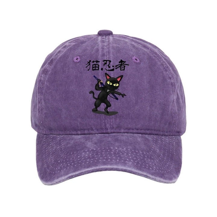 Ninja Cat Washed Cap