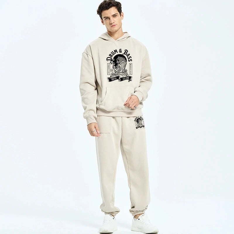 Drum & Bass Tiger Fleece Lined Hoodie Set
